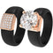 Set Silicone Ring – 7mm Round Solitaire CZ | Patented Design - GlowStone Collection