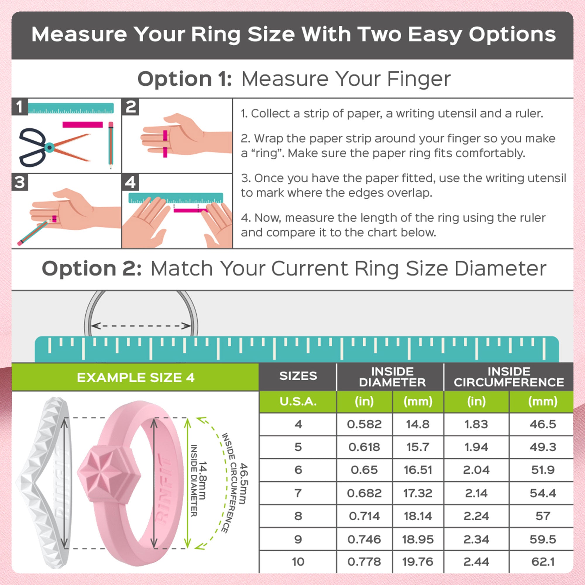 GIFT RING Women's Couture Silicone Engagement Ring. Stylish Design, Comfortable & Durable Wedding Band