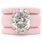 Oval Cut CZ Silicone Ring Set for Women, 2 Thin Stackable Rings – 11×8 mm Oval Cut CZ | Patented Design - GlowStone Collection