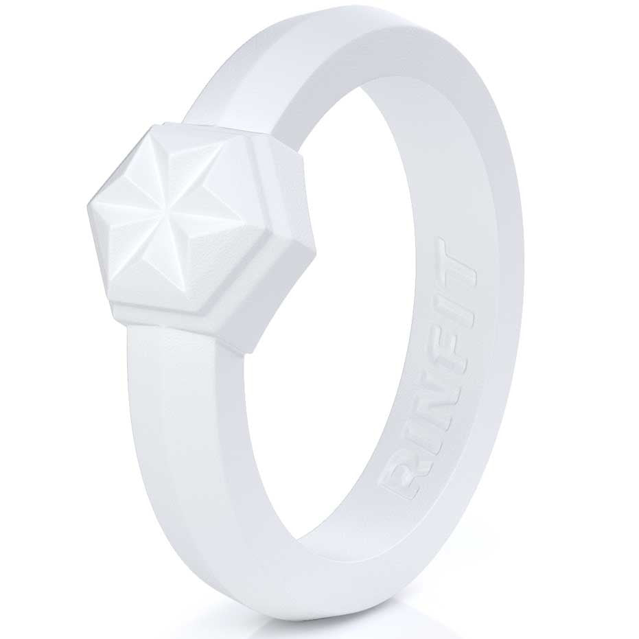 GIFT RING Women's Couture Silicone Engagement Ring. Stylish Design, Comfortable & Durable Wedding Band