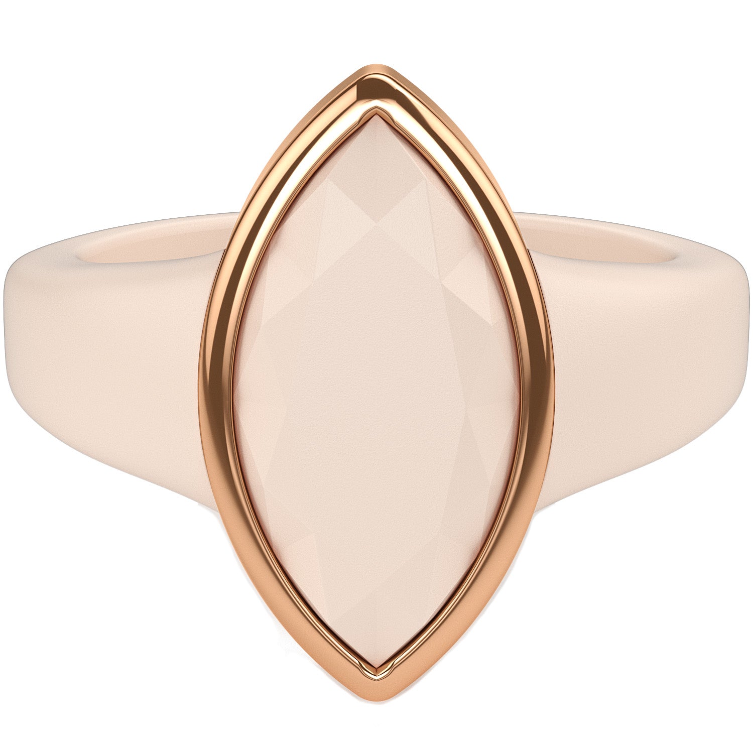 Marquise Collection - Silicone Rings for Women with Metal Frame