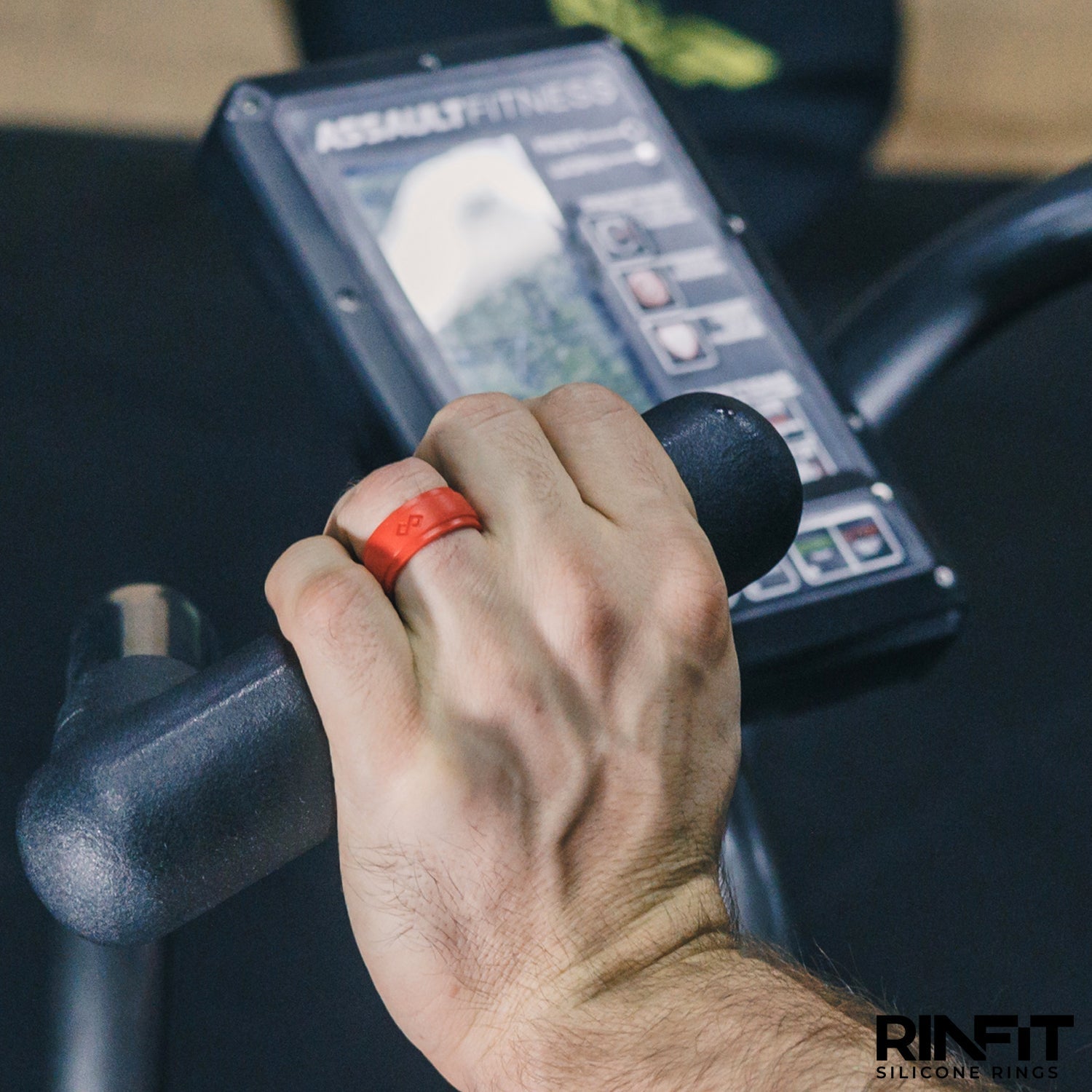 GIFT RING Men's Infinity Silicone Ring. Soft, Comfortable & Durable Wedding Band. US Design Patent