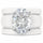 Oval Cut CZ Silicone Ring Set for Women, 2 Thin Stackable Rings – 11×8 mm Oval Cut CZ | Patented Design - GlowStone Collection
