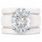 Oval Cut CZ Silicone Ring Set for Women, 2 Thin Stackable Rings – 11×8 mm Oval Cut CZ | Patented Design - GlowStone Collection