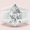 Women's Silicone Rings Stackable Set - 8×12 mm Pear Cut CZ  Set| Patent-Pending Design - GlowStone Collection