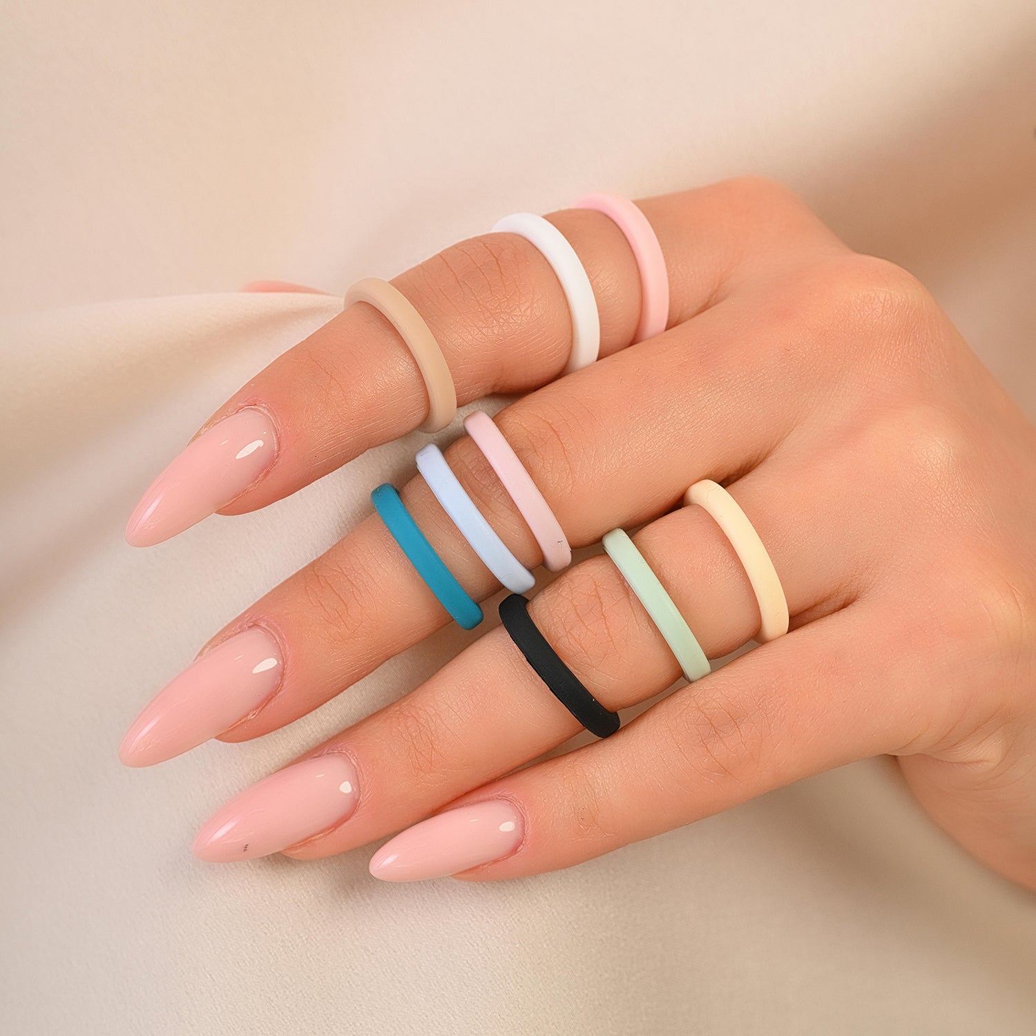 Stackable Thin Silicone Wedding Ring for Women by Rinfit