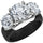 Rinfit Silicone Ring with Three Round CZ Stones - Patented