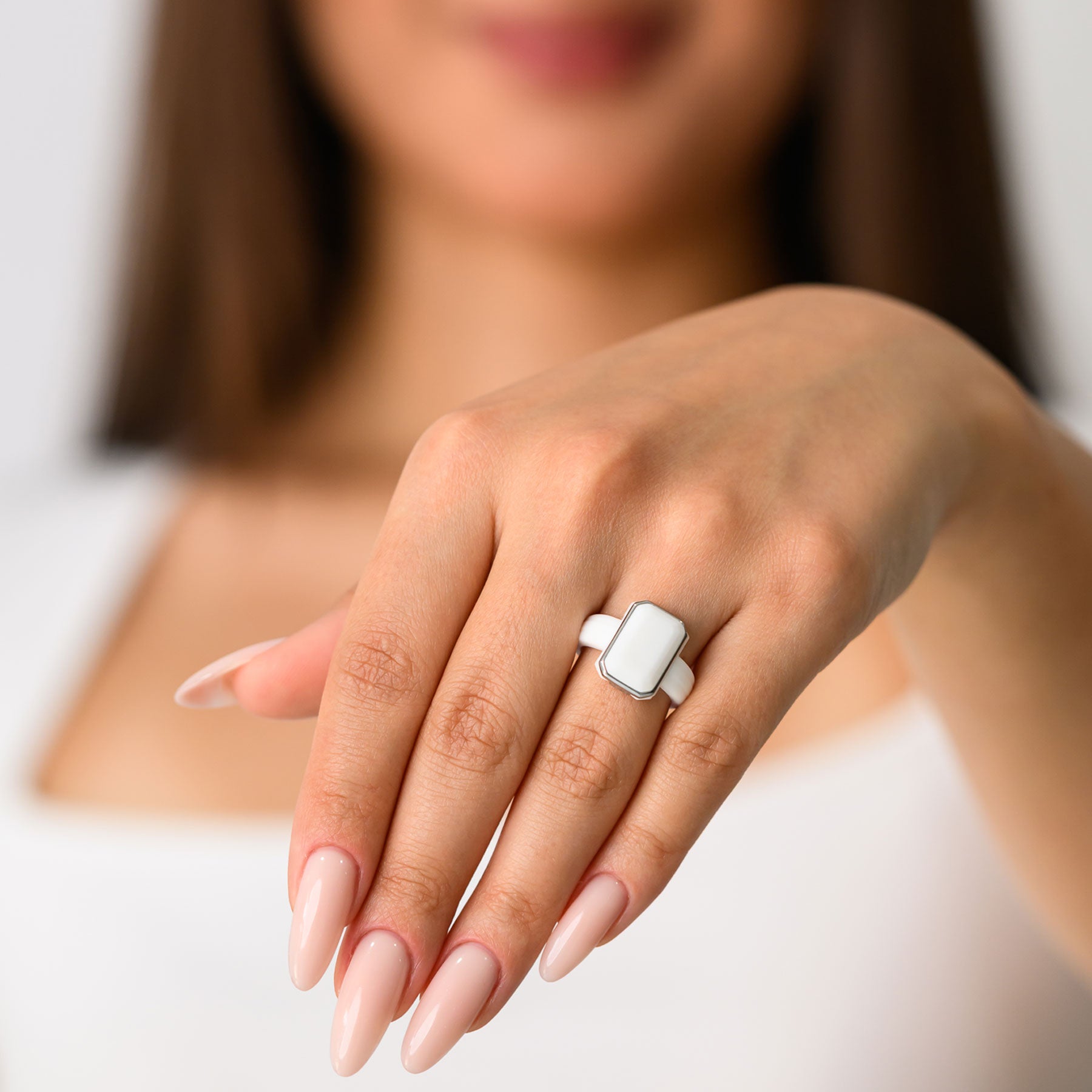 Emerald Collection- Silicone Rings for Women with Metal Frame - Patented Design