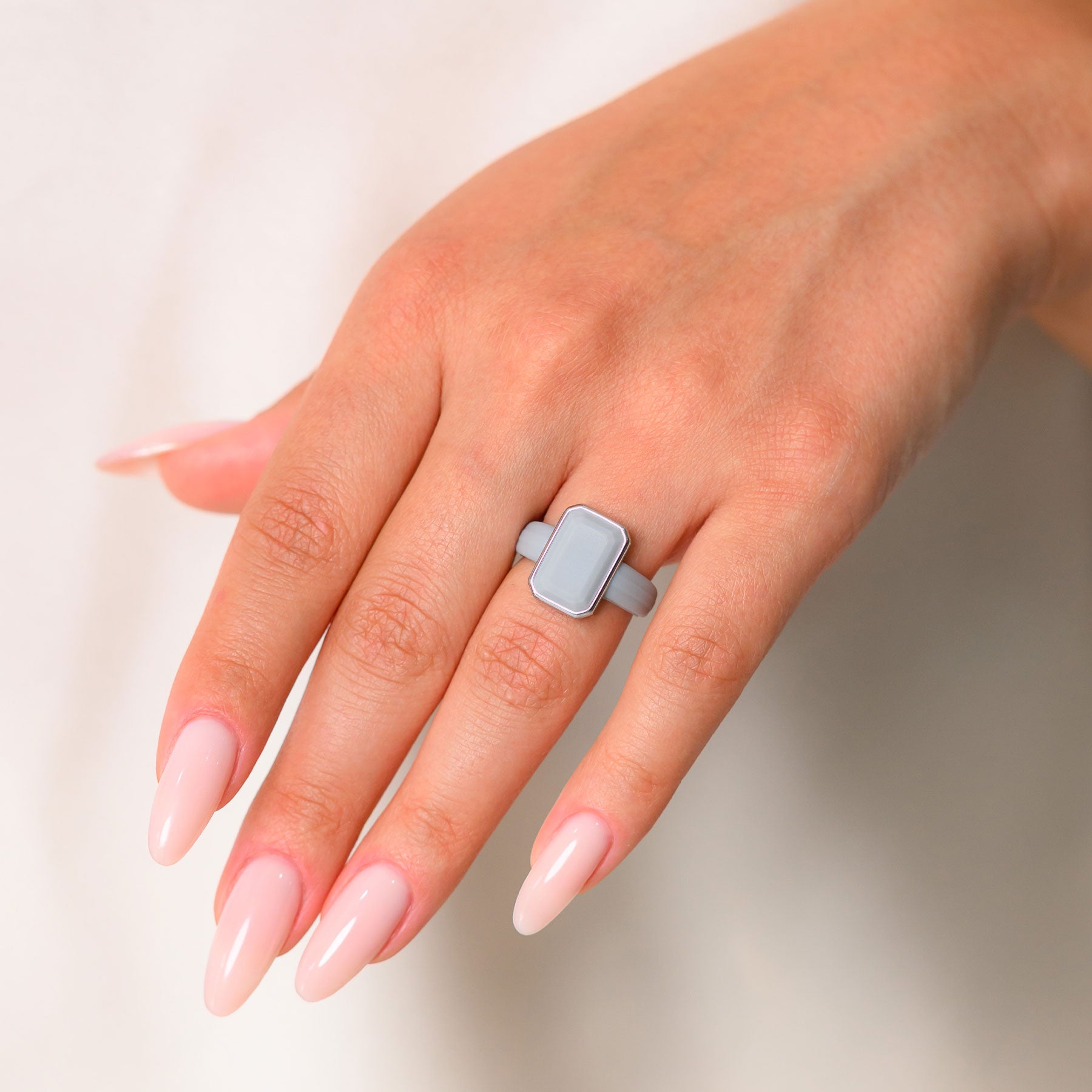 Emerald Collection- Silicone Rings for Women with Metal Frame - Patented Design