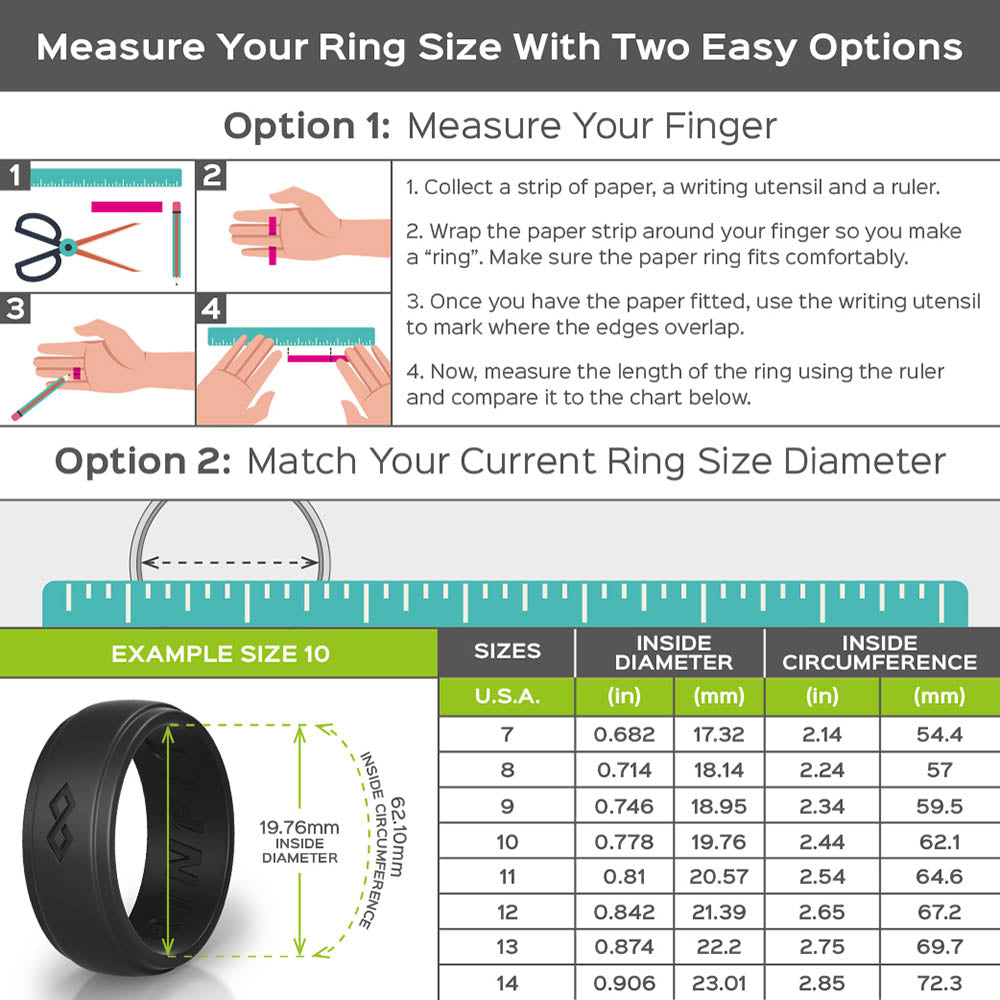 GIFT RING Men's Infinity Silicone Ring. Soft, Comfortable & Durable Wedding Band. US Design Patent