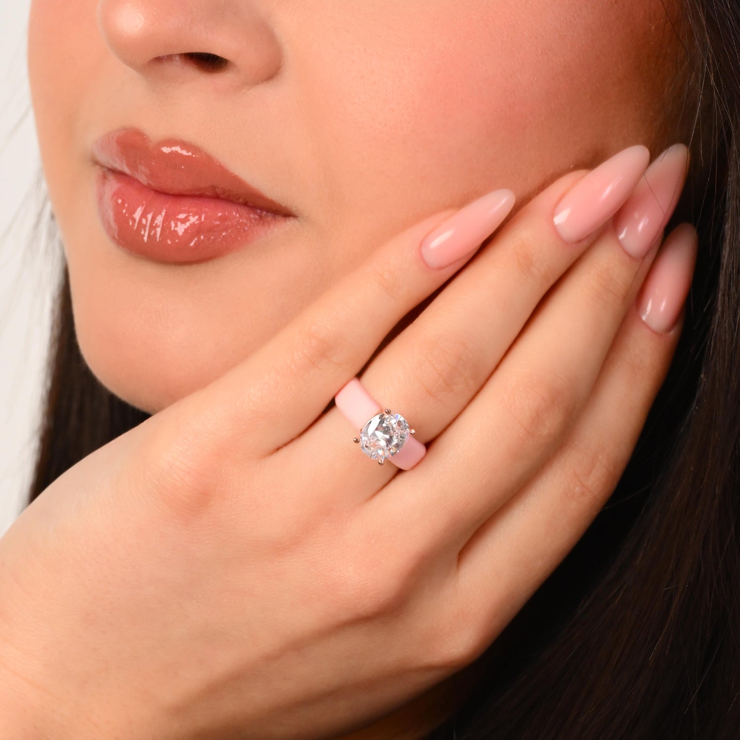 Silicone Ring – 11×8 mm Oval Cut CZ | Patented Design - GlowStone Collection