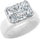 Rinfit Silicone Ring with CZ Stone, East-West Radiant Cut
