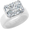 Rinfit Silicone Ring with CZ Stone, East-West Radiant Cut