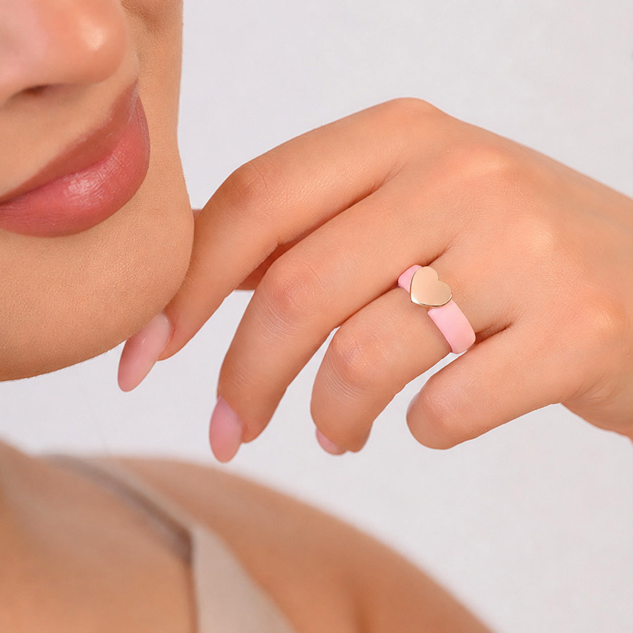 Heart Collection - Women's Silicone Rings with Metal - Patent Design