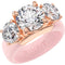 Rinfit Silicone Ring with Three Round CZ Stones - Patented