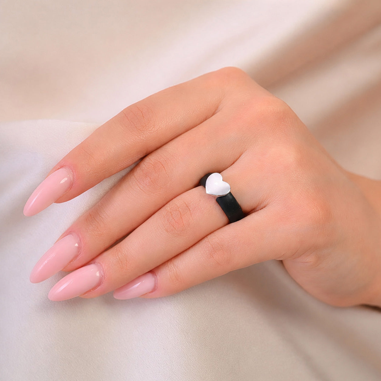 Heart Collection - Women's Silicone Rings with Metal - Patent Design