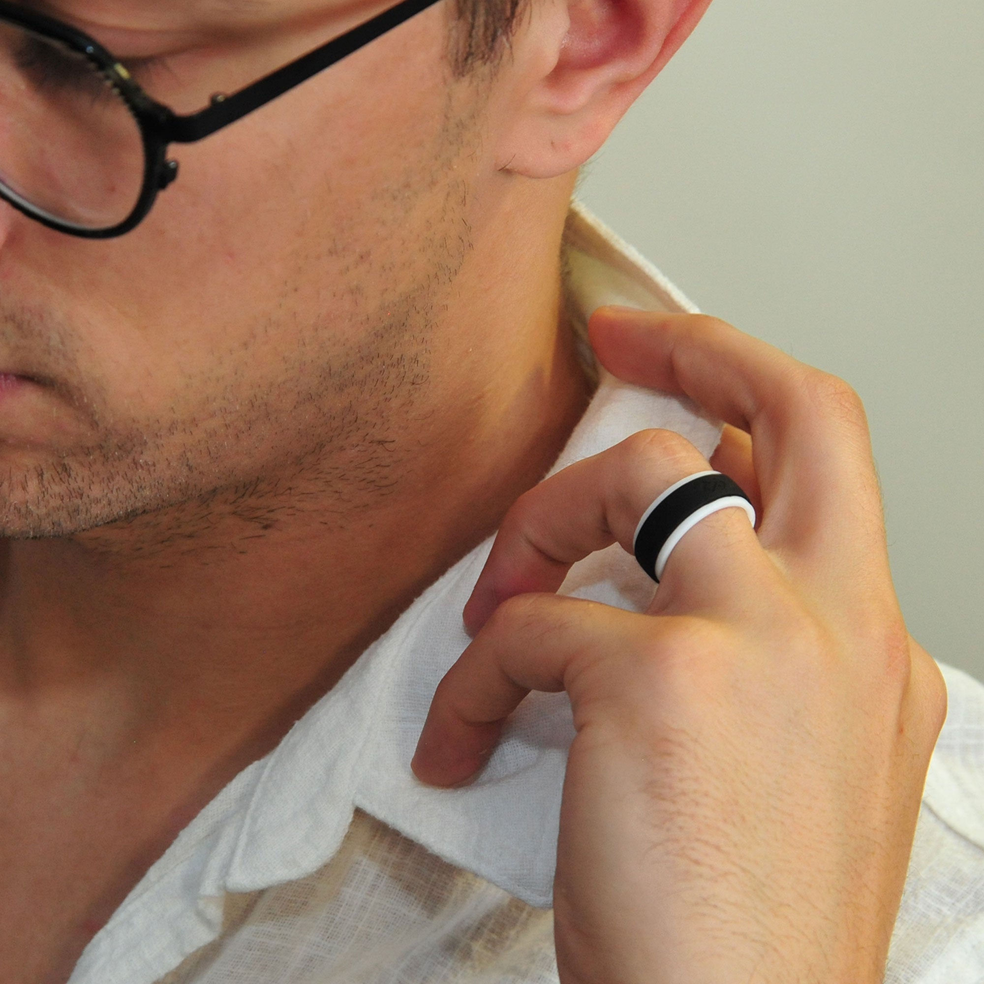 Men's Infinity Silicone Ring, Rinfit-Air. Comfortable & Durable Wedding Band.