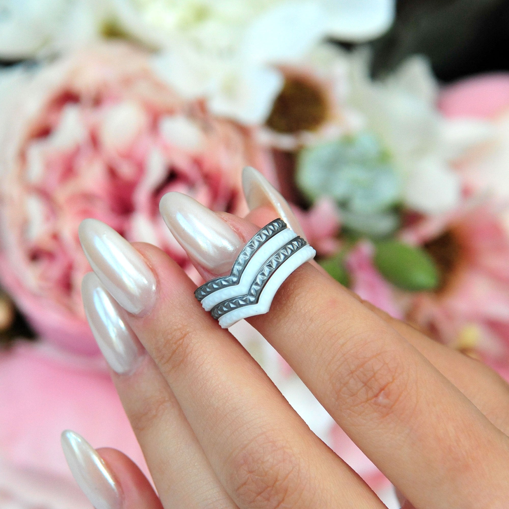 Women's Couture Silicone Rings - 5 Rings Set - Patented Design