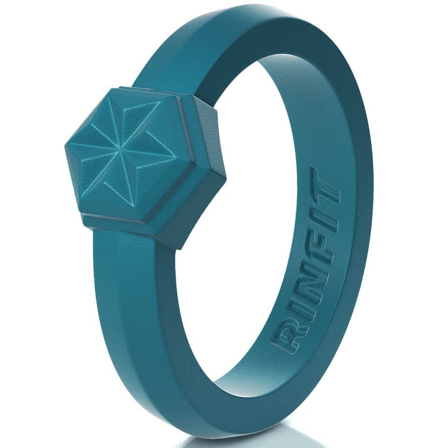GIFT RING Women's Couture Silicone Engagement Ring. Stylish Design, Comfortable & Durable Wedding Band
