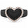 Heart with Metal Frame & CZ Stones - Women's Silicone Rings- Patented Design