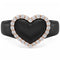 Heart with Metal Frame & CZ Stones - Women's Silicone Rings- Patented Design