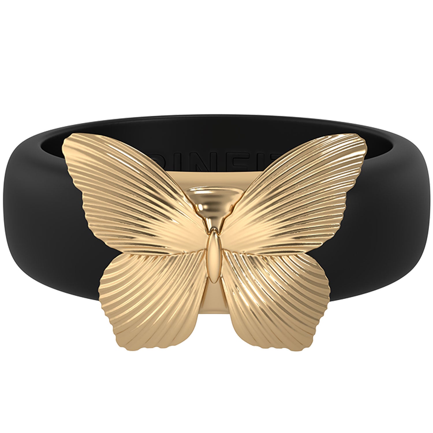 Butterfly Collection - Women's Silicone Rings with Stainless Steel Butterfly - Patent Pending