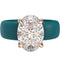 Silicone Ring – 11×8 mm Oval Cut CZ | Patented Design - GlowStone Collection
