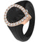 Pear Silicone Ring with Metal Frame & CZ Stones