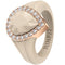 Pear Silicone Ring with Metal Frame & CZ Stones
