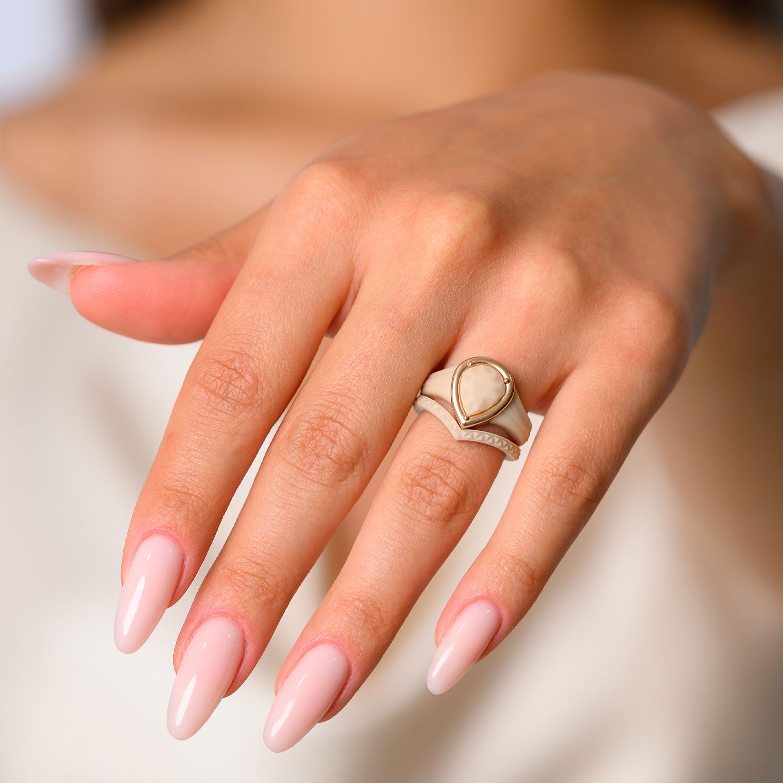 Rinfit Silicone Wedding Rings for Women - Metal Framed with Stackable Collection