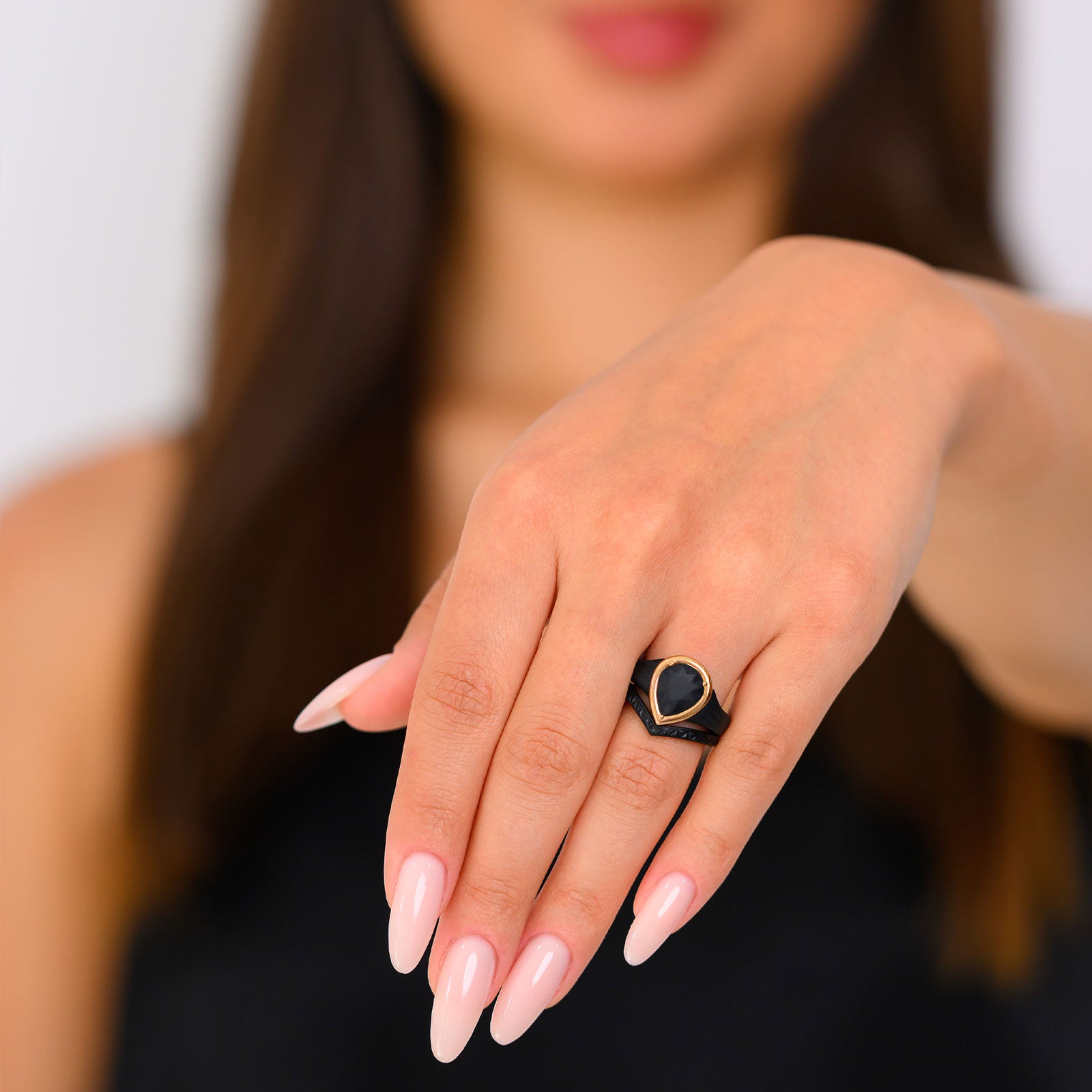 Rinfit Silicone Wedding Rings for Women - Metal Framed with Stackable Collection