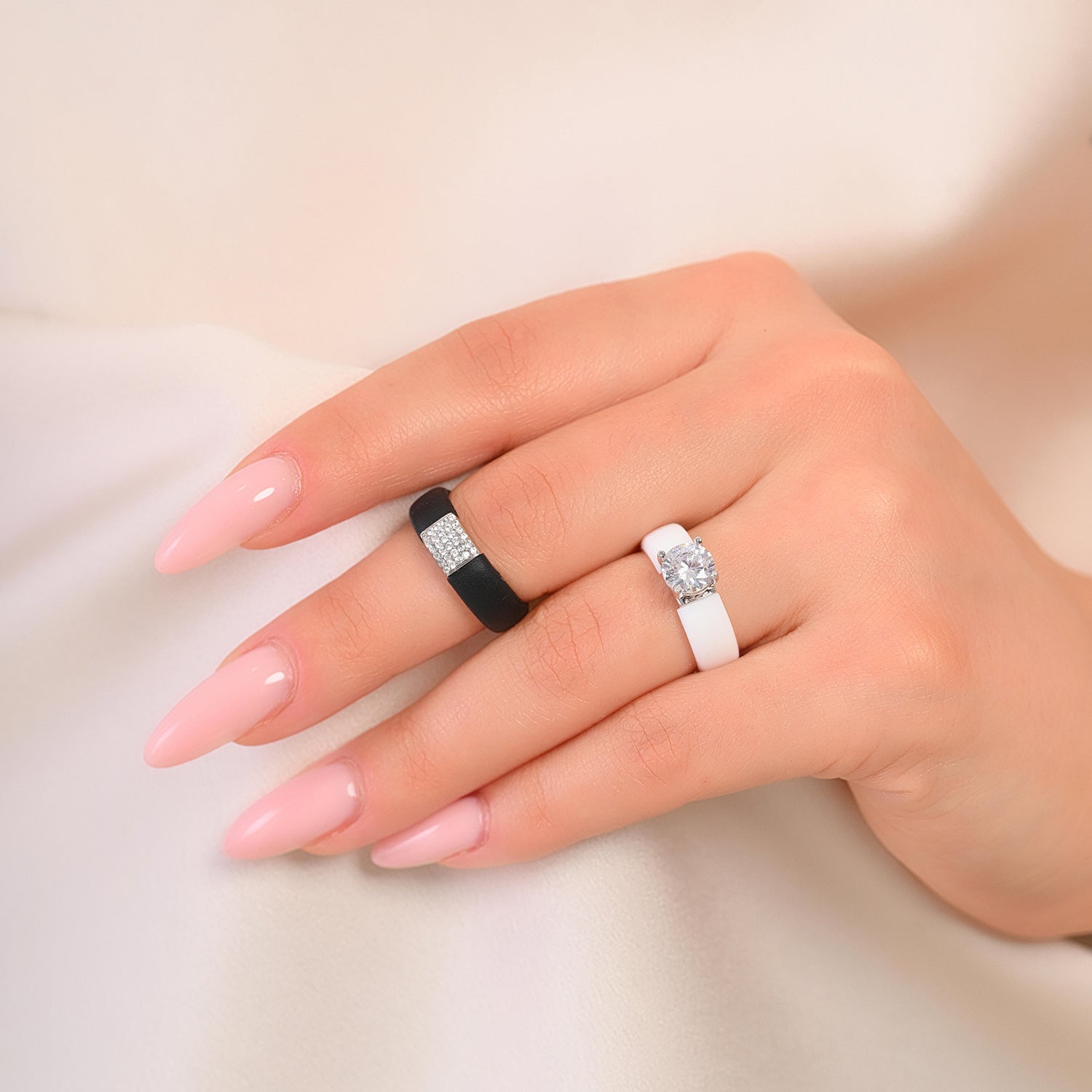 Set Silicone Ring – 7mm Round Solitaire CZ | Patented Design - GlowStone Collection