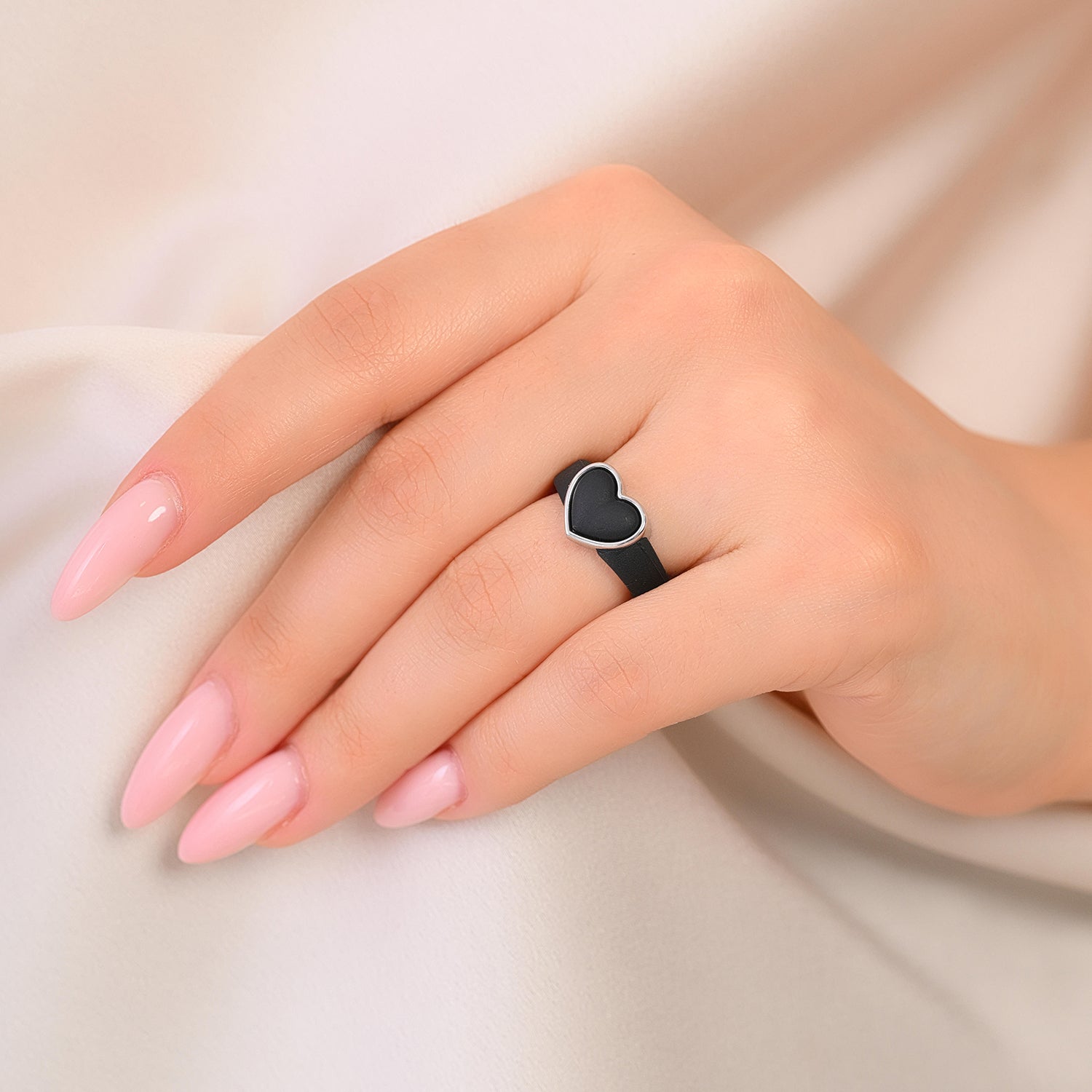 NEW! Heart Frame Collection - Women's Silicone Rings with Metal Heart Frame - Patented Design