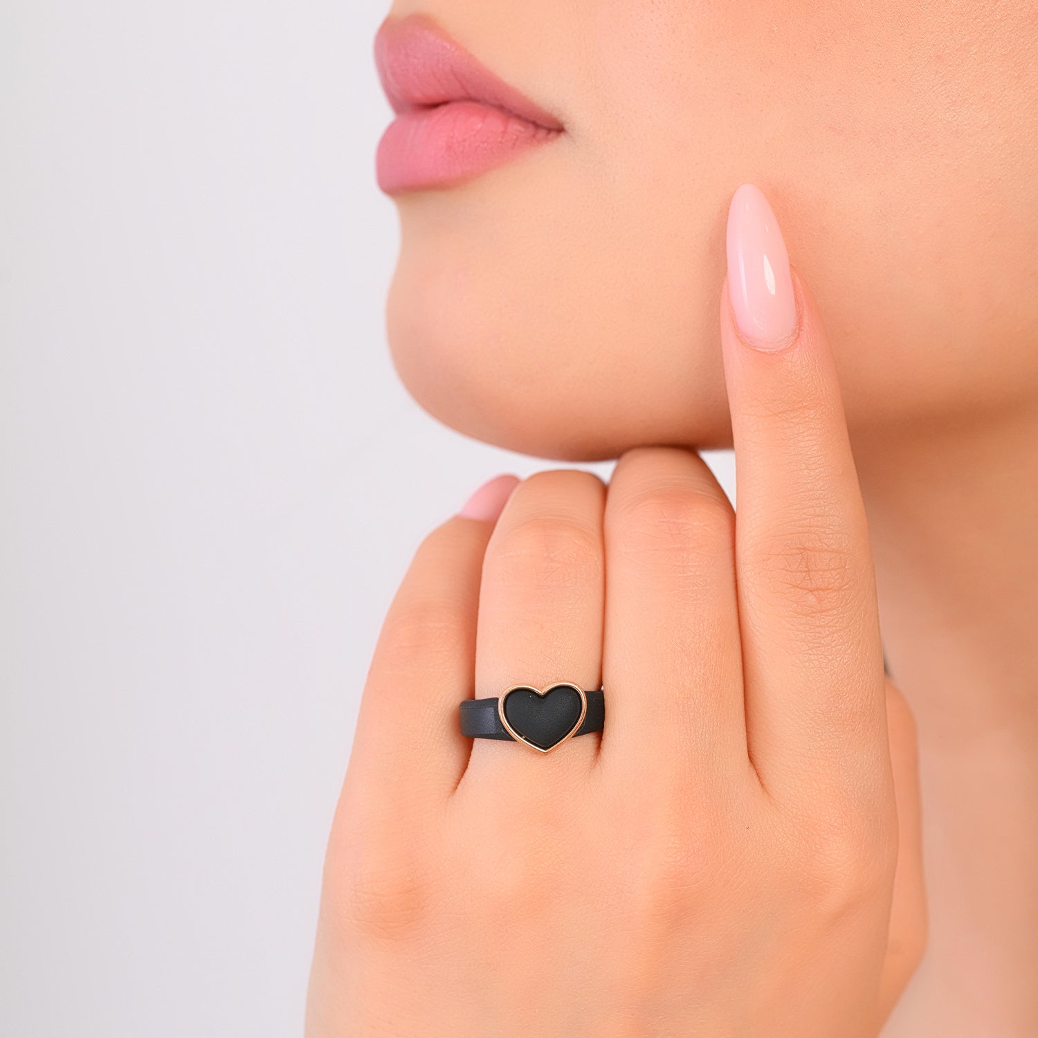 NEW! Heart Frame Collection - Women's Silicone Rings with Metal Heart Frame - Patented Design