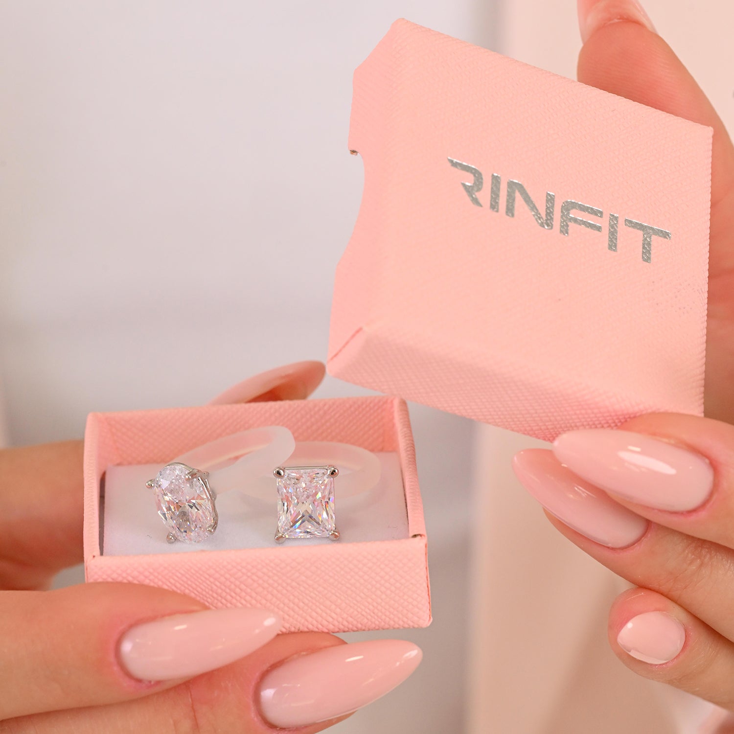 Rinfit Frosted Clear Thin Collection – Set of Emerald, Round and Oval - Patented Design