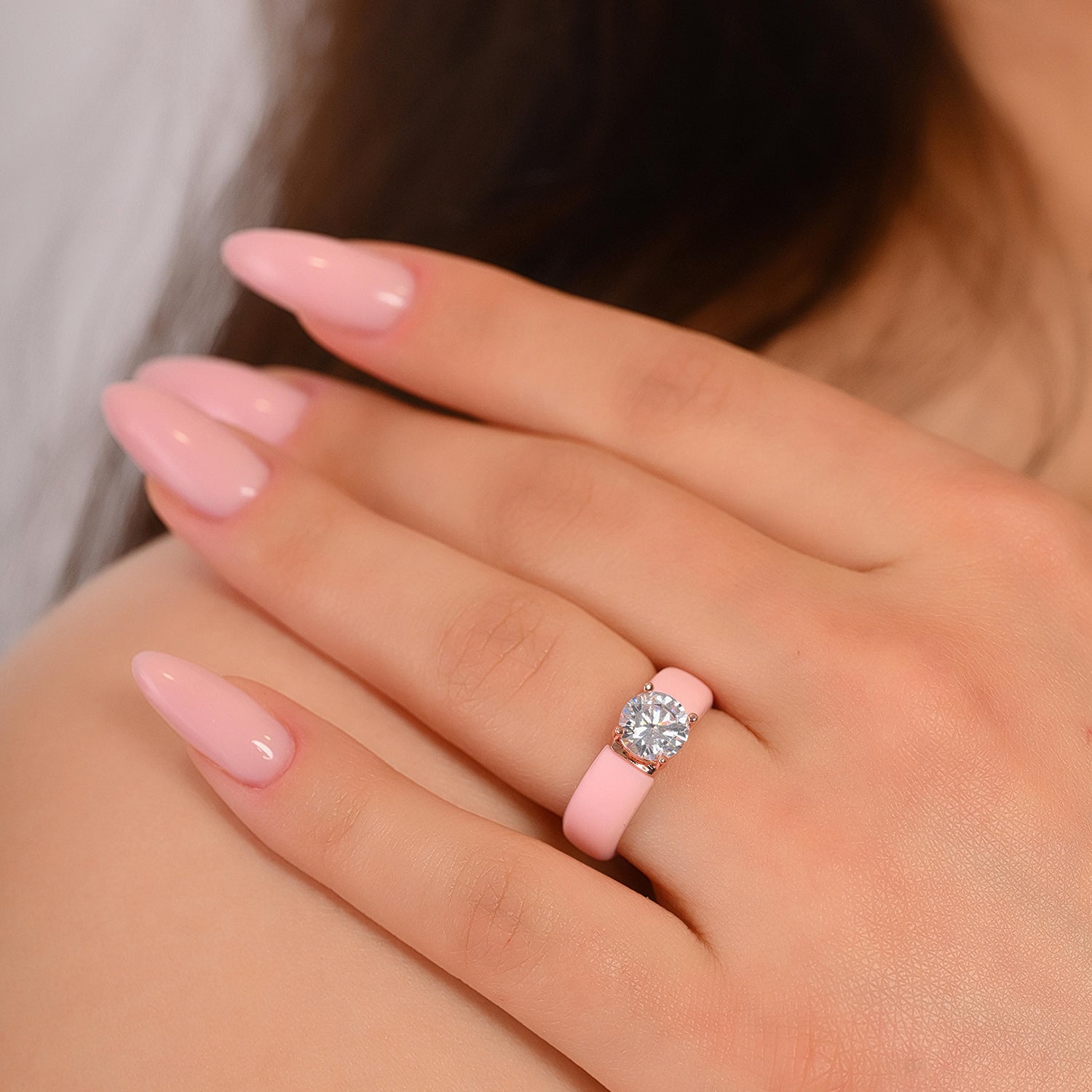 Rinfit Signature Trio – Glowstone Round, Gemstone and Thin Band - Patented Design
