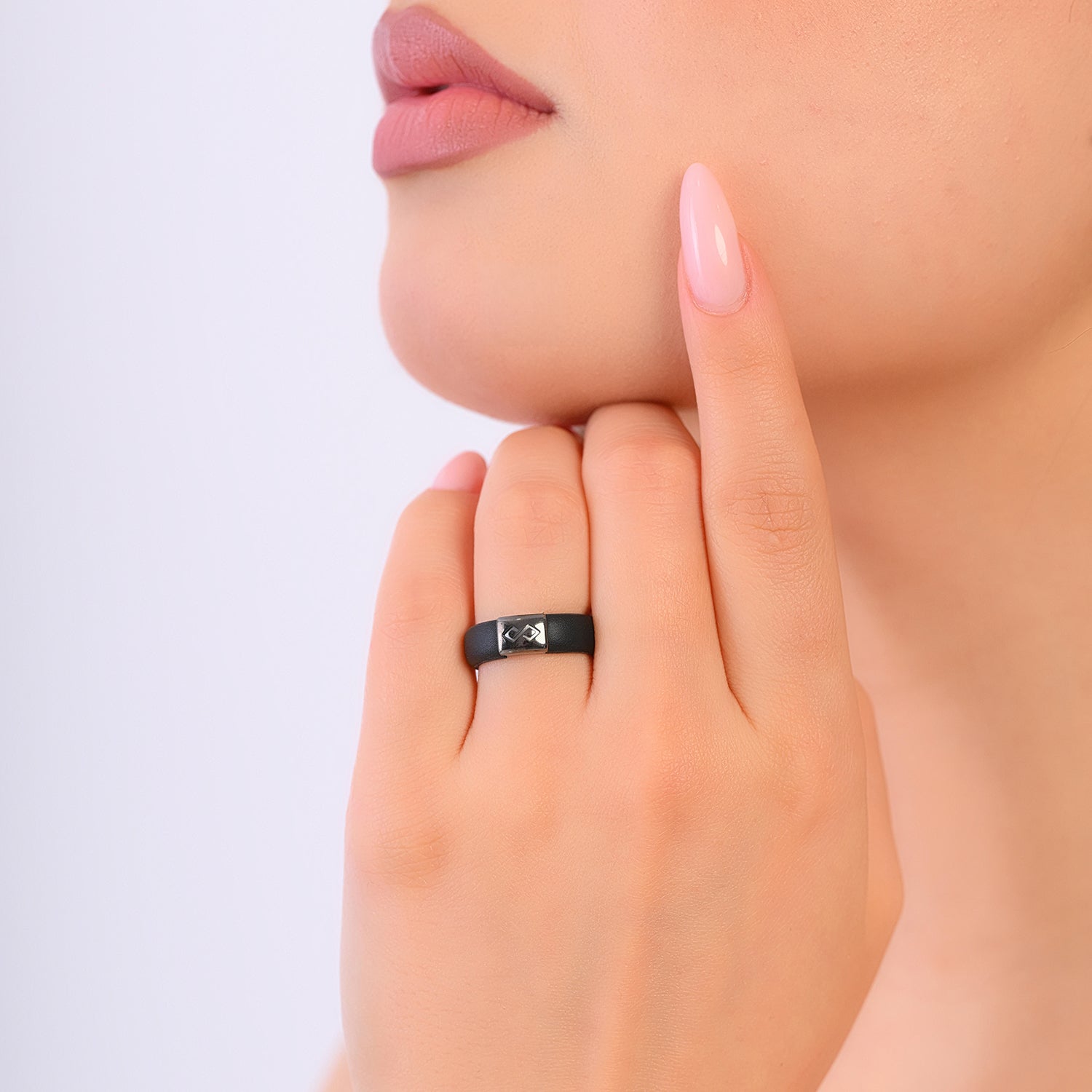 Women's Silicone Wedding Ring with Metal Plate - U.S. Patented Design