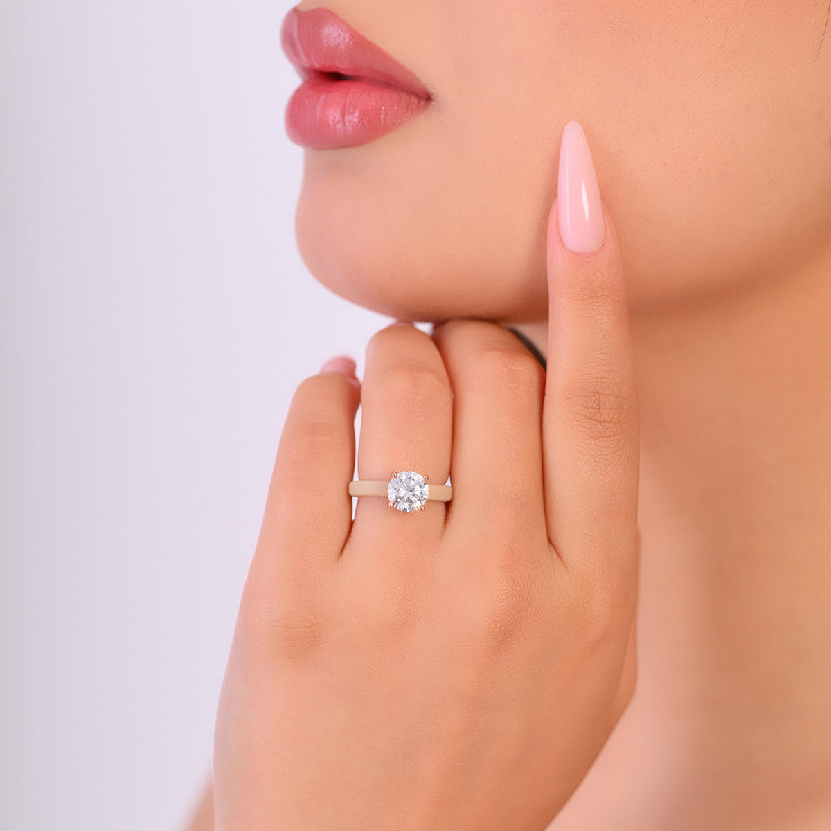 Rinfit Thin Silicone Ring with Round cut CZ | Patented Design