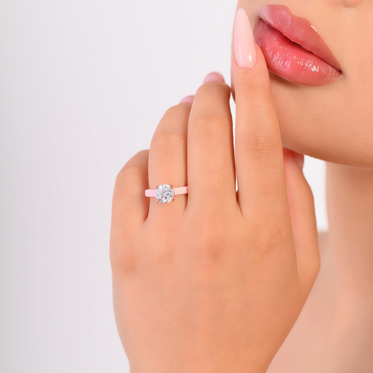 Rinfit Thin Silicone Ring with Round cut CZ | Patented Design