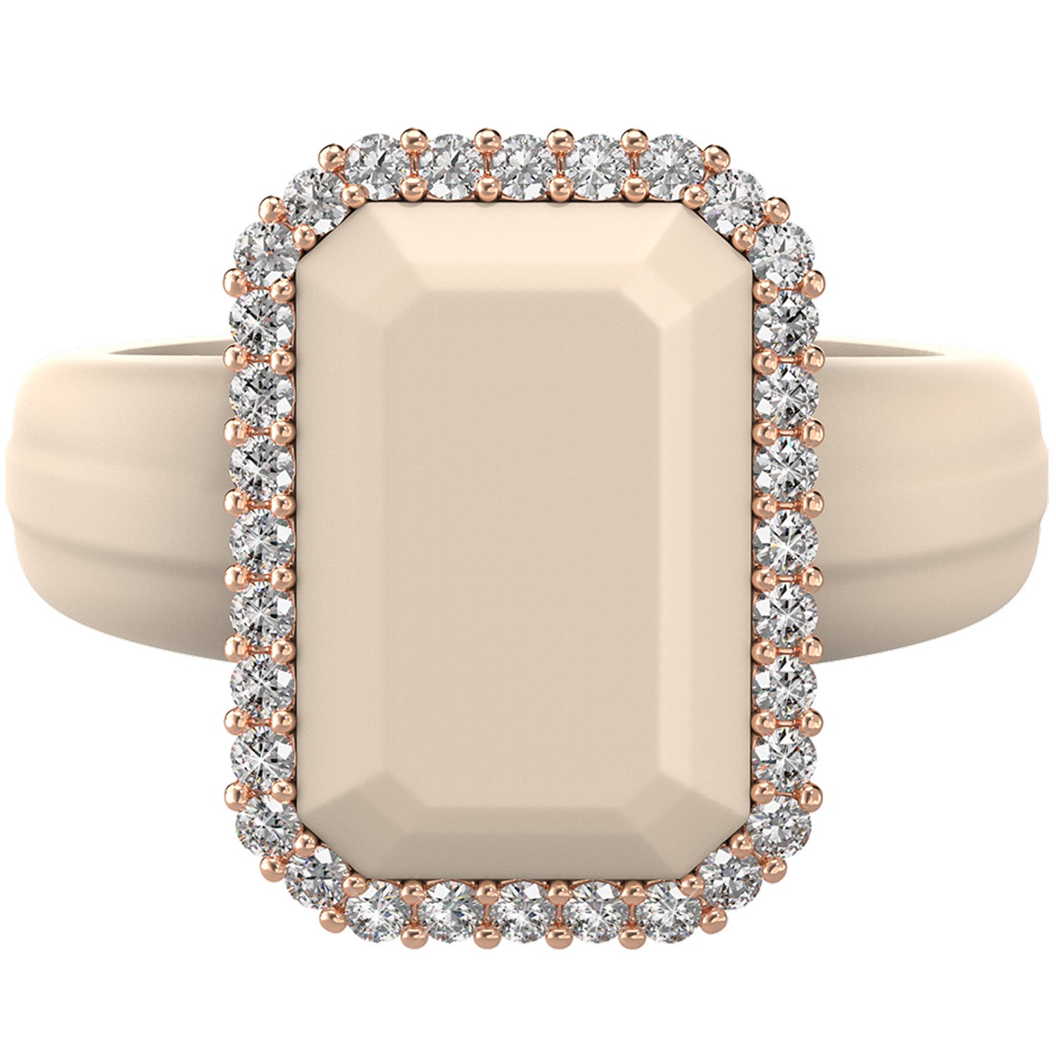 Emerald Silicone Ring with Metal Frame & CZ Stones for Women - Patented Design