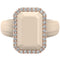 Emerald Silicone Ring with Metal Frame & CZ Stones for Women - Patented Design