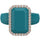 Emerald Silicone Ring with Metal Frame & CZ Stones for Women - Patented Design
