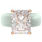 Silicone Ring – 10×8 mm Emerald Cut CZ | Patented Design - GlowStone Collection