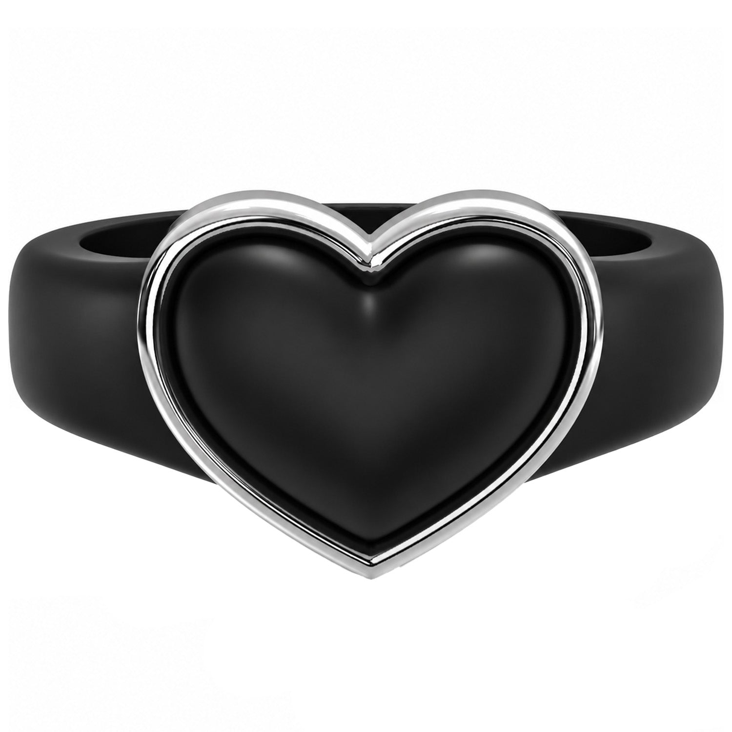 NEW! Heart Frame Collection - Women's Silicone Rings with Metal Heart Frame - Patented Design
