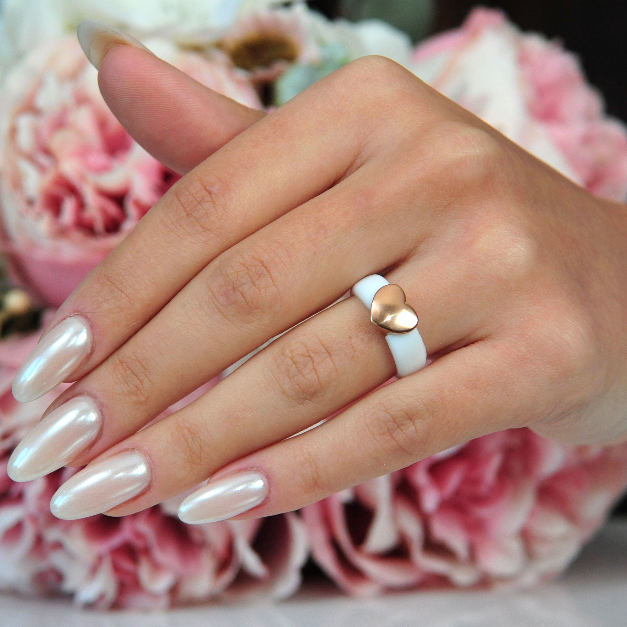 Heart Collection - Women's Silicone Rings with Metal - Patent Design