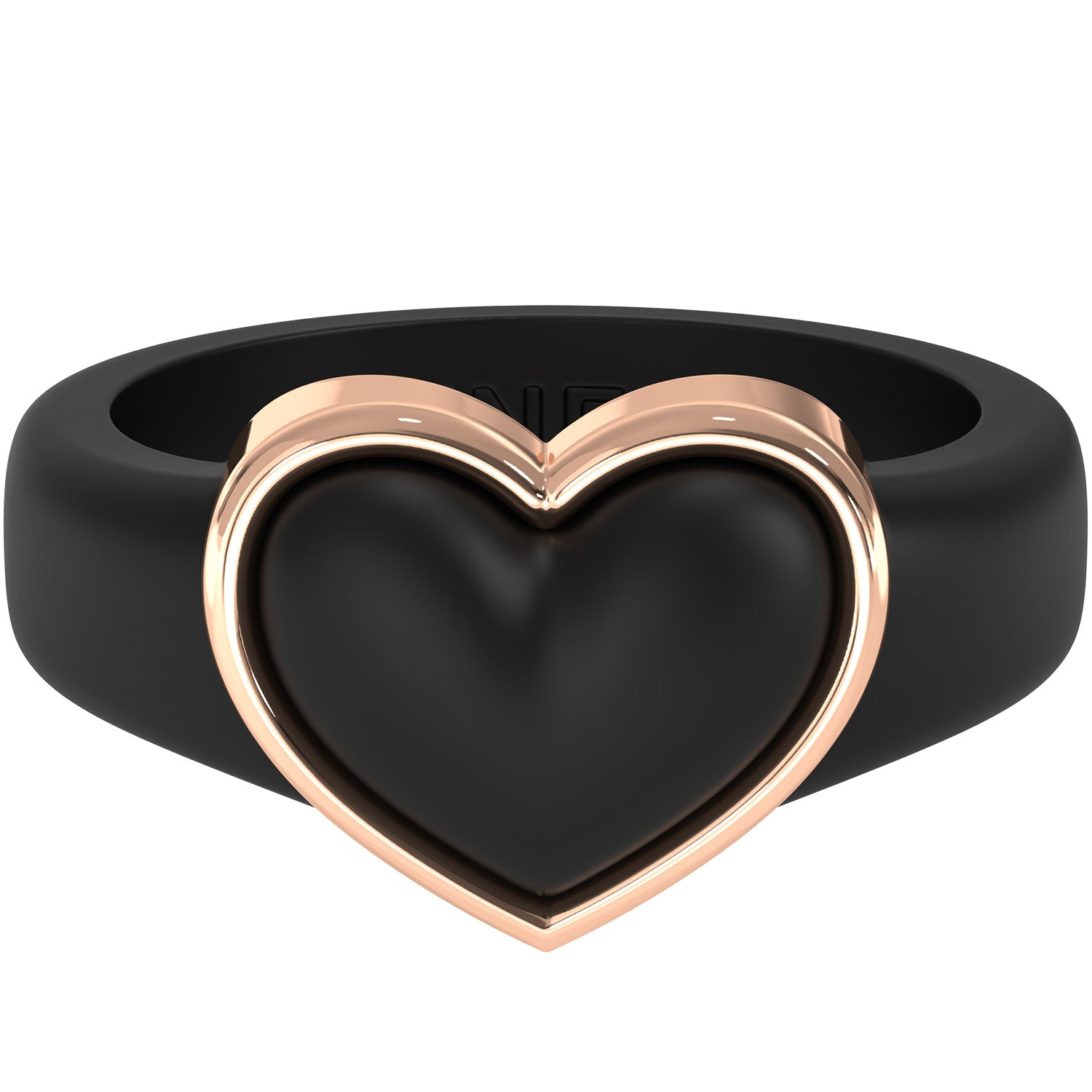 NEW! Heart Frame Collection - Women's Silicone Rings with Metal Heart Frame - Patent Pending Design
