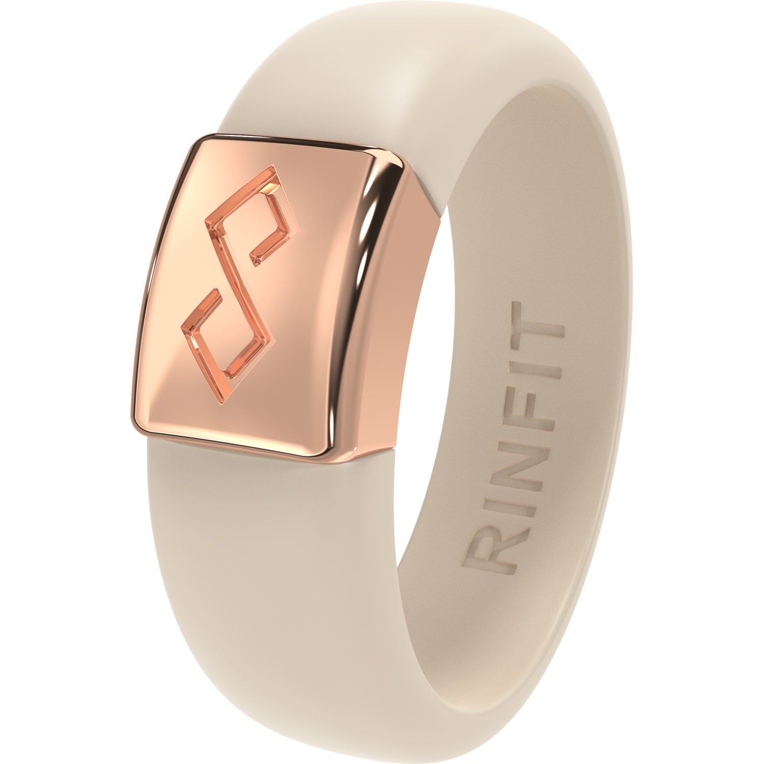 Women's Silicone Wedding Ring with Metal Plate - U.S. Patented Design
