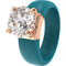 Silicone Ring – 7mm Round Solitaire CZ | Patented Design - GlowStone Collection by Rinfit