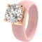 Silicone Ring – 7mm Round Solitaire CZ | Patented Design - GlowStone Collection by Rinfit