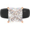 Silicone Ring – 8×8 mm Princess Cut CZ | Patented Design - GlowStone Collection